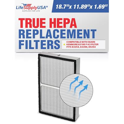 #ad LifeSupplyUSA True HEPA Filter Replacement Compatible with Sears Kenmore 83195 $33.99