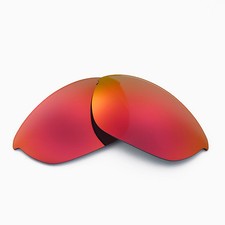 Walleva Fire Red Non-Polarized Replacement Lenses For Oakley Half Jacket