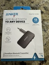 Anker - Soundsync Portable Bluetooth Transmitter with 10H Battery - Black