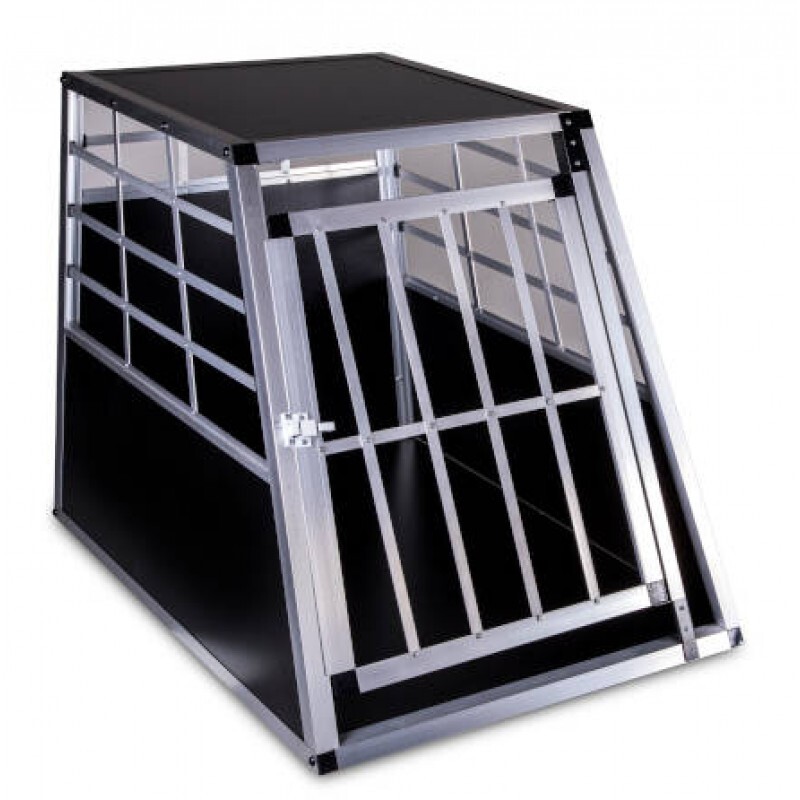 Caisse transport chien voiture aluminium grande taille robuste et aérée