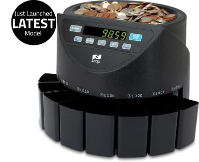COIN MONEY COUNTER SORTER MACHINE CASH CURRENCY COUNTING GBP AUTOMATIC UK ZZAP