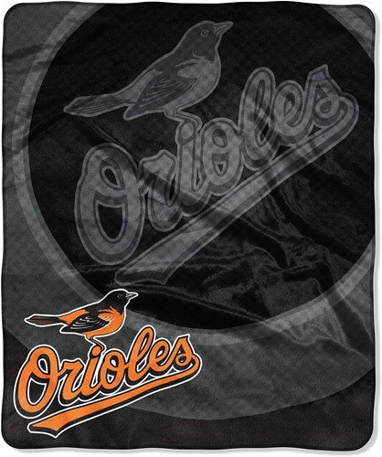 Baltimore Orioles, MLB Retro Raschel Throw Blanket, Soft & Cozy, Washable