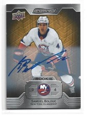 23-24 Upper Deck Engrained Oak Rookie Auto Samuel Bolduc #112