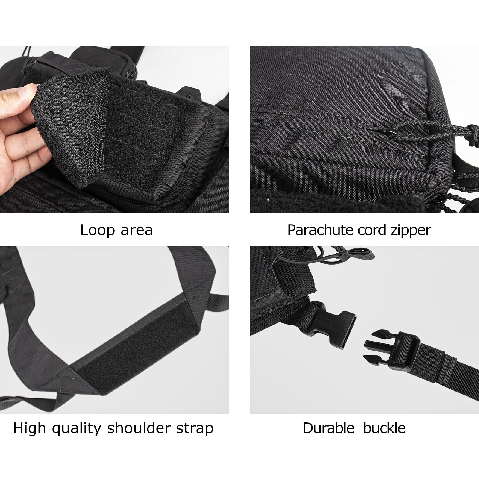 YAKEDA Tactical Chest Mini Rig Vest/Training Mini Rig Adjustable & Detachable...