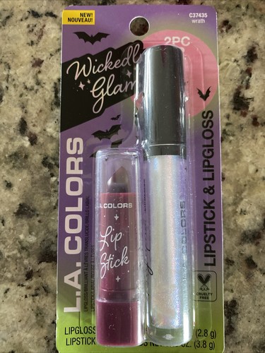 L.A. Colors Wickedly Glam Rossetto Lucidalabbra Duo - Foto 1 di 1