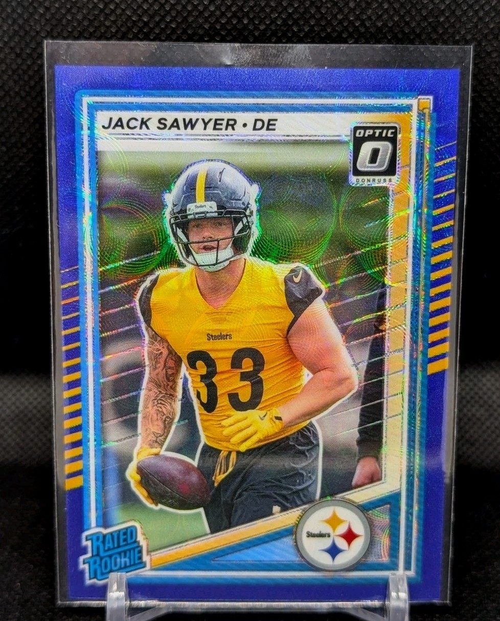 2025 Panini Donruss - Jack Sawyer #390 Optic Preview Blue Scope Prizm (RC)