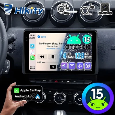 10" CarPlay 4+128GB Android 15 Autoradio Für Dacia Duster 2 GPS Navi FM RDS DAB+ - Bild 1 von 4