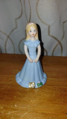 Vintage 1981 Enesco Growing Up Birthday Girl Figurine Age 10 Blonde Hair