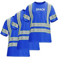 High Visibility Safety T-Shirt for Men, Reflective Mesh