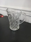 VINTAGE ANCHOR HOCKING CLEAR PRESSED GLASS PINEAPPLE PITCHER CREAMER
