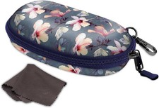 Sunglasses Case with Carabiner, Hard Shell Shockproof Sport Glasses Cases Travel