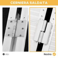Homcom Rampa Per Sedia A Rotelle E Scooter Per Disabili Pieghevole, Lega Di Alluminio Antiscivolo Capacità 272Kg, 183X72X5Cm - 7