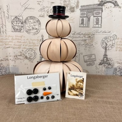 Longaberger 2013 Small Top Hat Snowman 7.5''RD x 12.25''H - New in Box