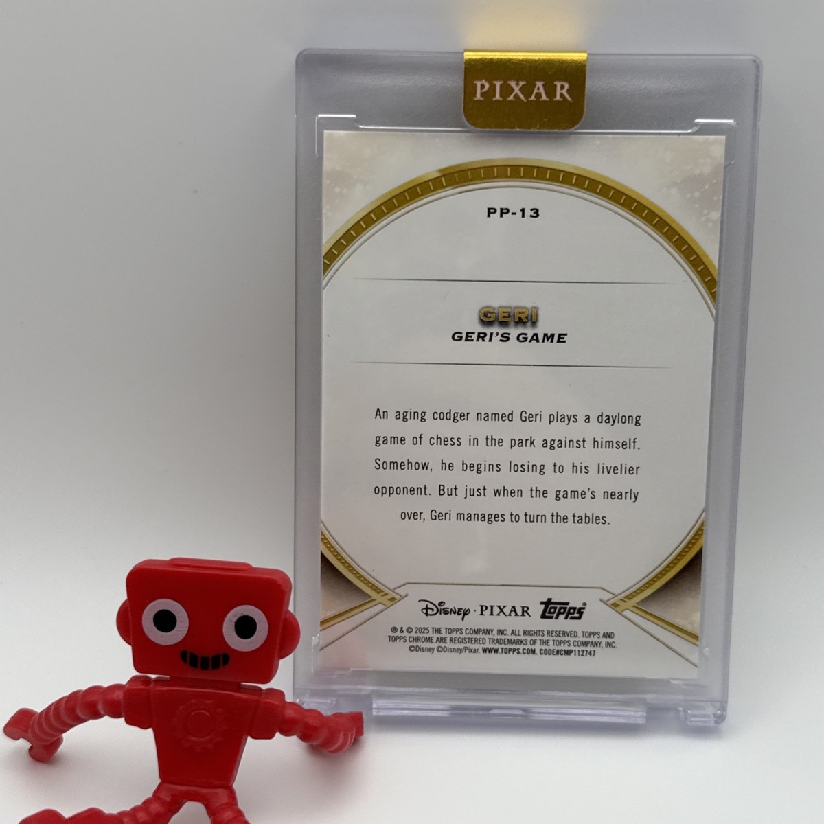 2025 Topps Pixar Gold Geri Perfection Black /10 Toy Story Pixar
