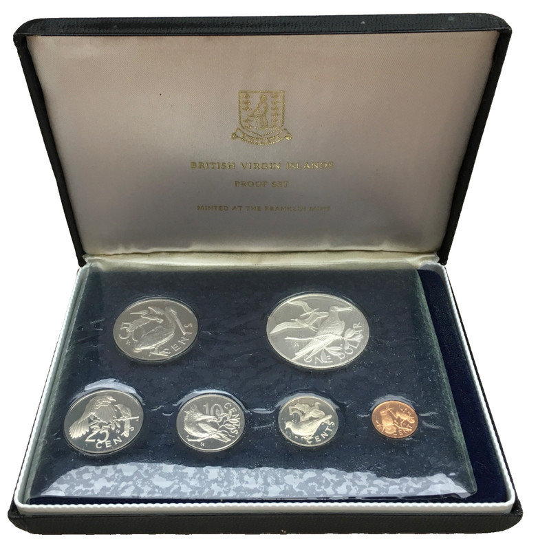 1974 Coinage of The British Virgin Islands part silver 6-coin Proof Set with COA