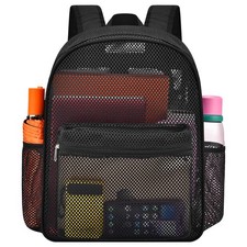 Heavy Duty Mesh Pack - See Through Backpack Mesh Backpack Ideal for Class, Wo...