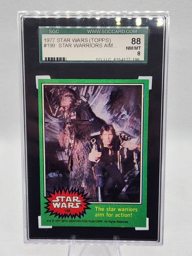 1977 Topps Star Wars #199 The star warriors aim for action!