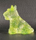 Boyd's Crystal Art Glass DUKE the SCOTTIE DOG #11 VASELINE 10-4-03 GLOWS NOS — photo 8