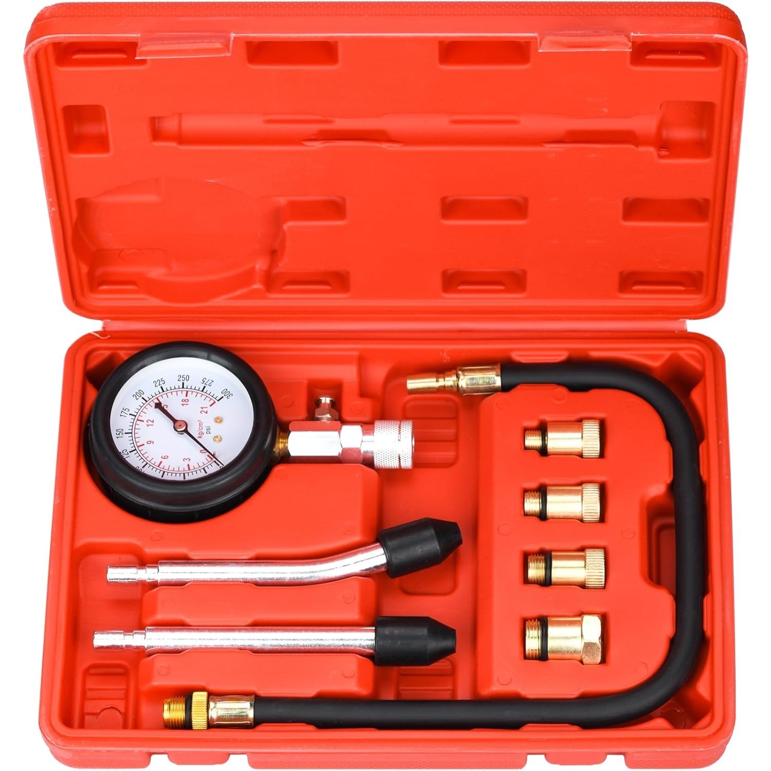 Testeur de compression essence avec manomètre anti-choc double lecture