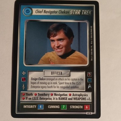 Star Trek Mirror Mirror Chief Navigator Chekov Rare 67R Decipher 2000 Eng
