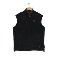 Vintage Timberland Fleece Gilet Mens Size L Black Polartec Outdoor Casual