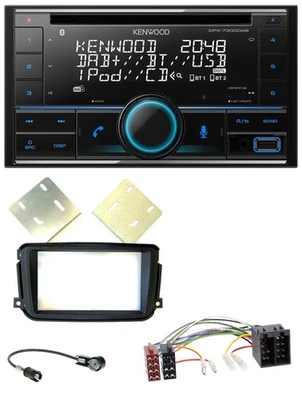 Kenwood CD 2DIN DAB USB MP3 Bluetooth Autoradio für Smart ForTwo 2010-2015 ISO - Bild 1 von 4