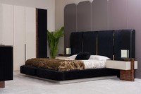 Modern Schlafzimmer Set Bett 2X Nachttische Design MöBel 3 Tlg. Neu
