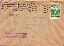 GOLDPATH: Poland cover 1949 to USA printed matter CV914_P005