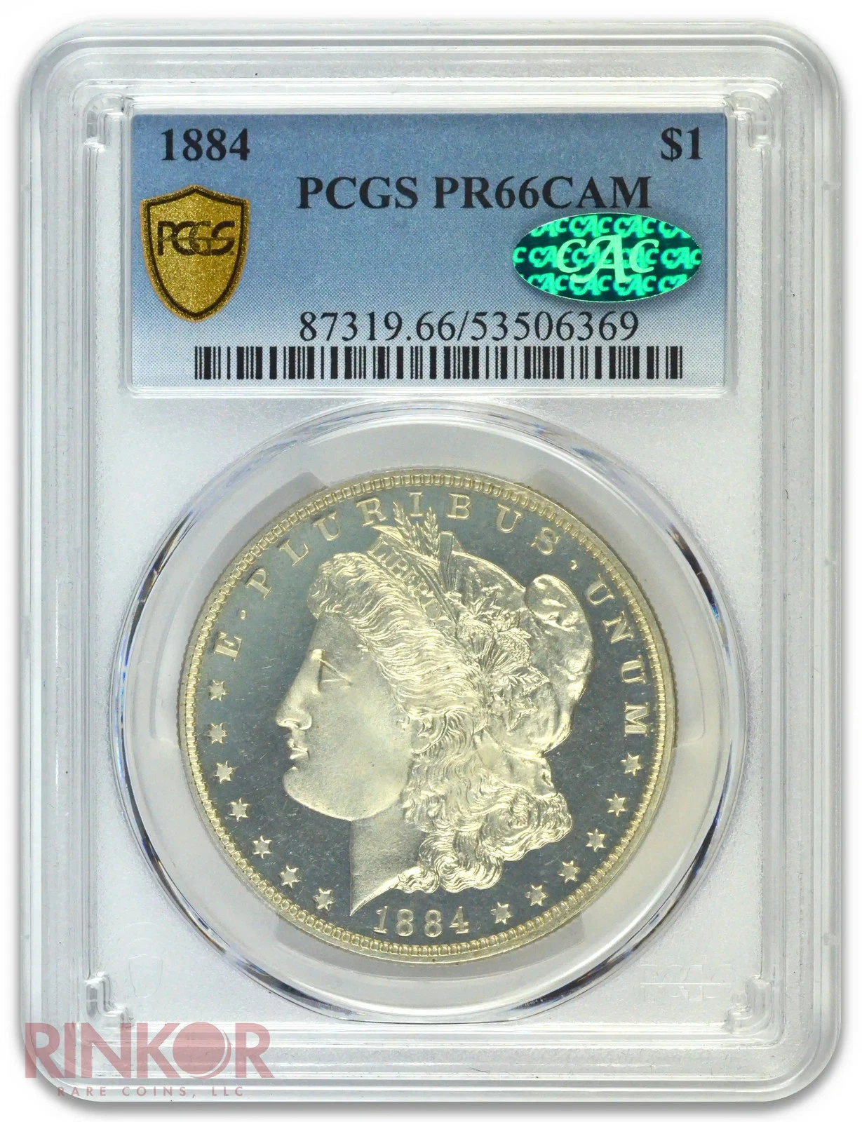 1884 $1 Morgan Dollar PCGS PR 66 CAM CAC