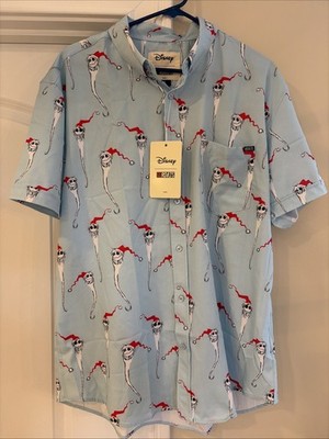 RSVLTS Disney Nightmare Before Christmas Button Up Shirt Kunuflex Mens XL NWT