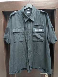 Polizei Hemd schwarz ohne Abzeichen Gr. 47/48 Nordverbund alt