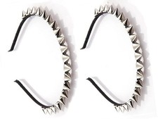 FULAI Duyppy 2 Pack Rivet Punk Spike Headband Studded Party Silver