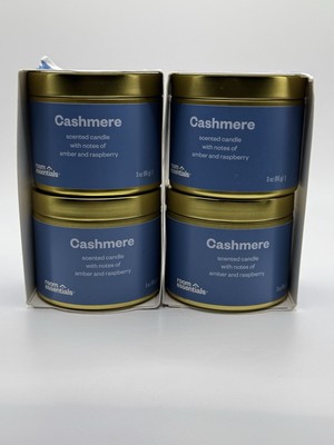 Room Home Essentials Cashmere Two Sets Of 2 Mini Candle Canisters Total of Four