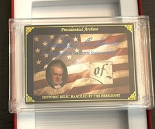NO RESERVE: A Word POTUS 2025 James Buchanan Autograph Relic Serial Card #18/49