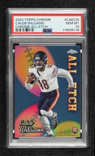 2024 Topps Chrome All-Etch Caleb Williams #CAE-CW PSA 10 GEM MT Rookie RC