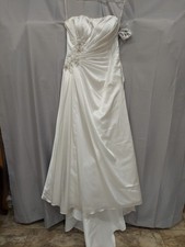 Private Collection White Pleated Front Beaded Adjustable Lacedown Back Option...