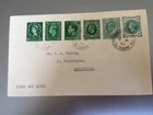 GB STAMPS RARE FIRST DAY COVER 1952 1ST DEFINITIVE OF ELIZABETH II COUNTY DURHAM