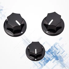 3 Pcs Black Amplifier Knobs Guitar Accessories Volume Tone Control