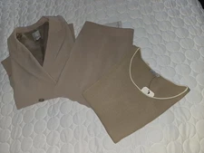 Vintage Anne Klein 2 - 3 Piece Taupe Skirt Suit Separates Sz 16 NWT  Ships Free