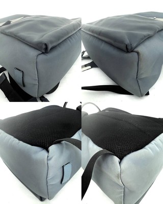 Fendi Bugs Backpack Silver FENDI Bag Bugs Eye Monster Backpack Nylon Leather Gray  main image 2