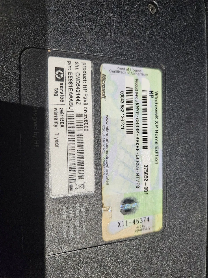 Hp Pavilion zv6000 laptop - Rare Vintage - Image 3 of 3