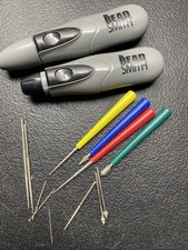 2x, BEAD SMITH BATTERY OPERATED BEAD REAMER TO ENLARGE DEBURR ROUND OUT BEADS