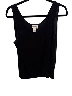 #ad Chico#x27;s Travelers black tank top size large $17.50