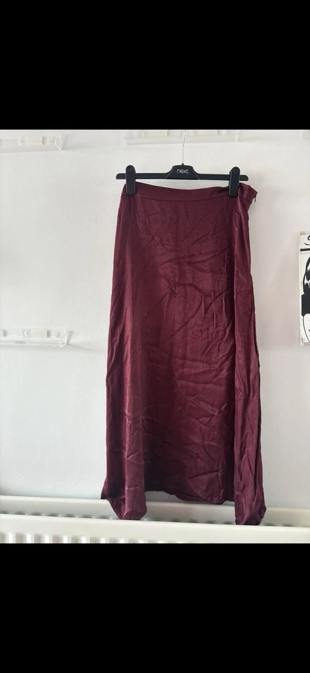 Primark Red Silk Midi Skirt - Image 2 of 3