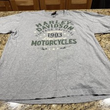 Harley Davidson  1903 T-Shirt Beach Shack Panama Beach, Florida Men&rsquo;s XL Gray Cp
