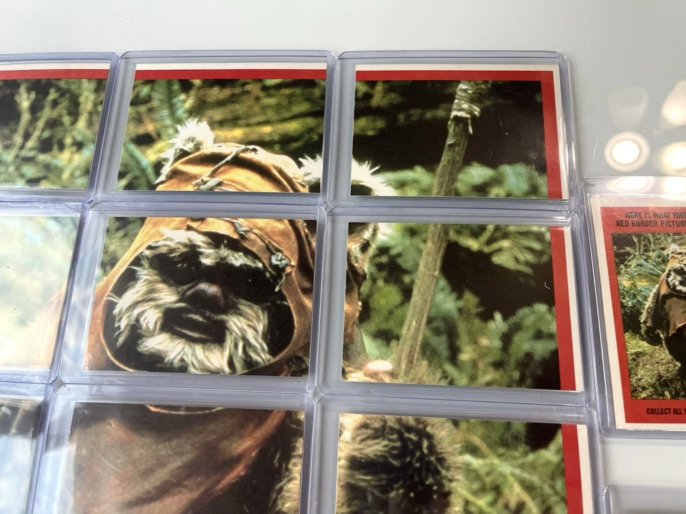 Star Wars 1983 Topps Return of the Jedi Adesivo Completo Série Ewok Conjunto Ex Con - Imagem 3 de 4