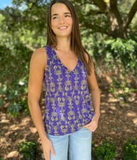 Ex NXT Slouch Vest Women's Cotton Modal Blend Flattering V-Neck Sleeveless