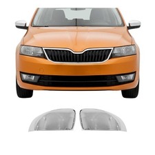 Spiegelkappen Spiegelabdeckung für Skoda Rapid Spaceback 2013-2019 Edelstahl