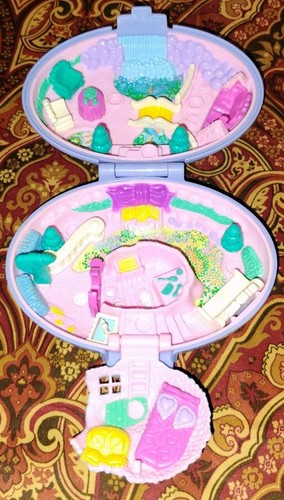 De colección 1995 Bluebird Polly Pocket Unicorn Meadow compacto solamente (B - Imagen 3 de 5