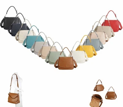 ITALYSHOP24 DAMEN SHOPPER TASCHE CROSSOVER UMHÄNGETASCHE HOBO BAG SCHULTERTASCHE CROSSBODY